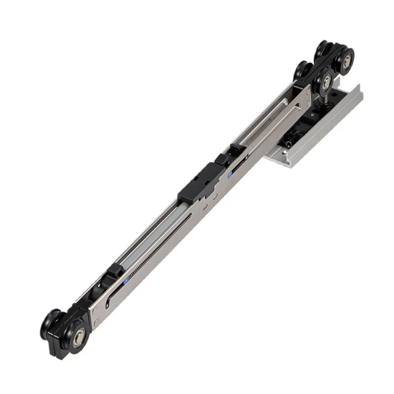 Light start micro-suture sliding door two-way buffer hanging wheel hanging sliding door track full set