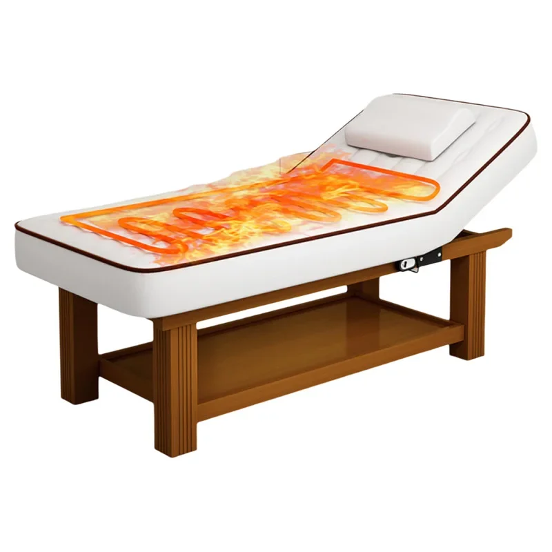 Upgraded thickened latex solid wood beauty bed, specially designed for beauty salons, with comfortable and noise-free thick bed