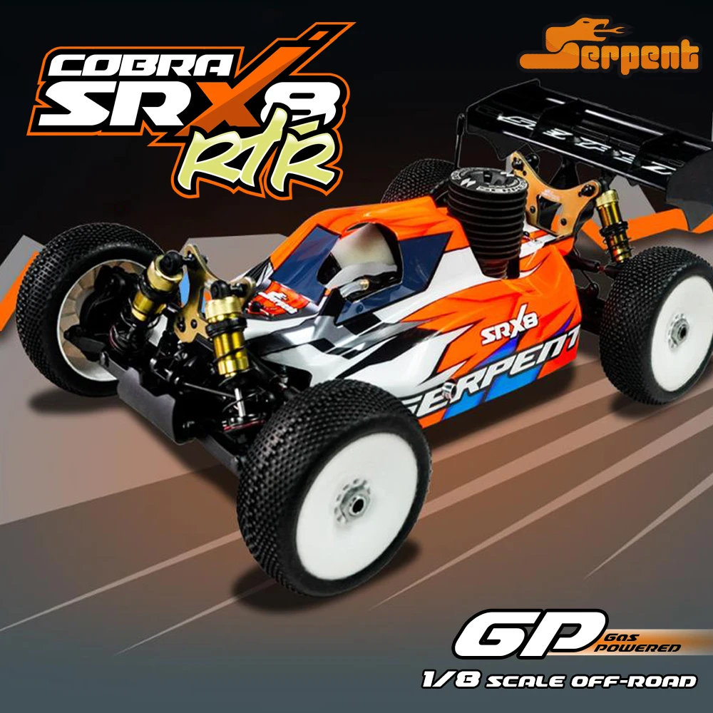 

1/8 Serpent GP RC Car SRX8 RTR Внедорожный автомобиль 4WD Готовый к гонкам с S21 Pull Start Engine GP Автомобиль с дистанционным управлением (без аккумулятора)