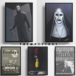 Horror Movies The Nun Michael Myers Painting Poster Canvas Printing Classic Horror Movies Wall Art Decor Home Room Darkness Art