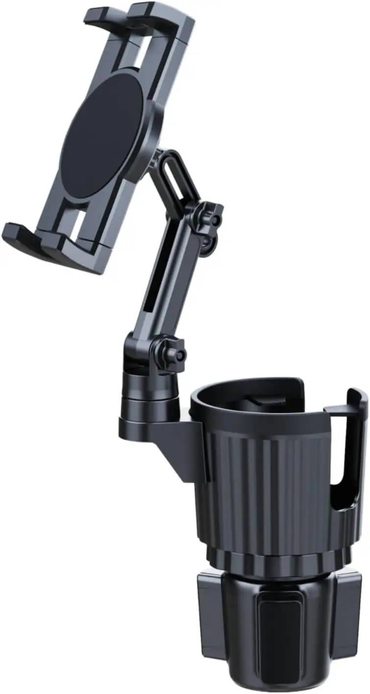 Tablet Holder for Car, 3 in 1 Cup Holder ipad Car Phone Mount with Expander，Adjustable Base and Long Arm for 4-12.9‘’ Tablet