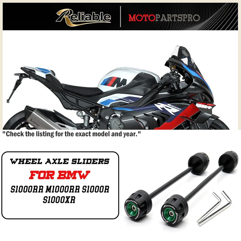 

For BMW 2019-2022 S1000RR S1000R S1000XR Rear Front Axle Fork Crash Slider Motorbike Wheel Protector S1000 R RR XR M 2020 2021