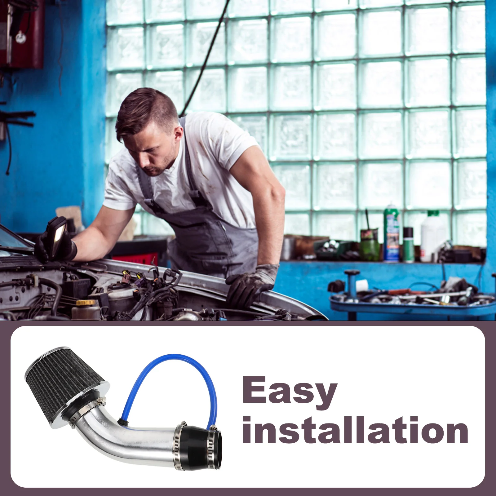 ชุดปรับเปลี่ยนรถท่อดูดอากาศเย็นท่อยานยนต์อลูมิเนียมสากลสําหรับ