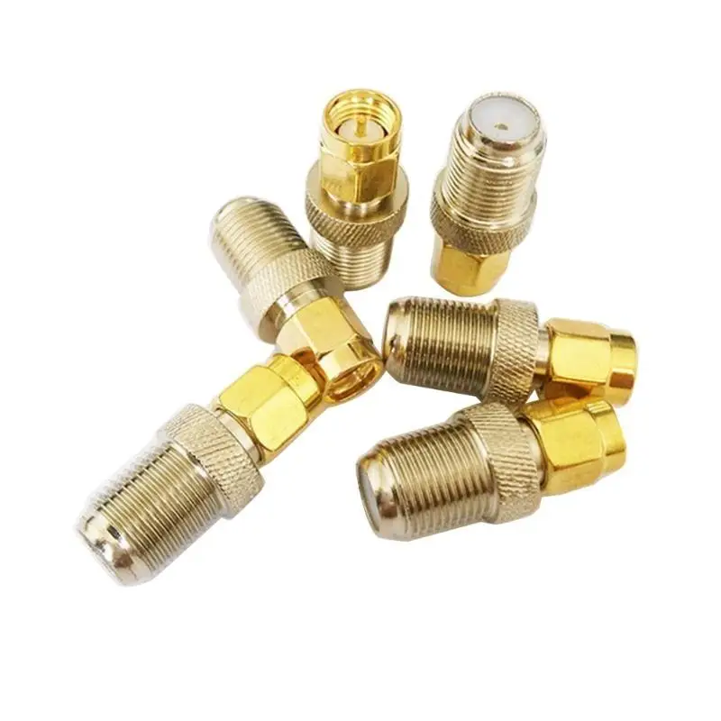 652F Metal SMA to F Adapters SMA Male to F Female RF Coaxial Adapter High-Performance  F Female to SMA Male Adapters