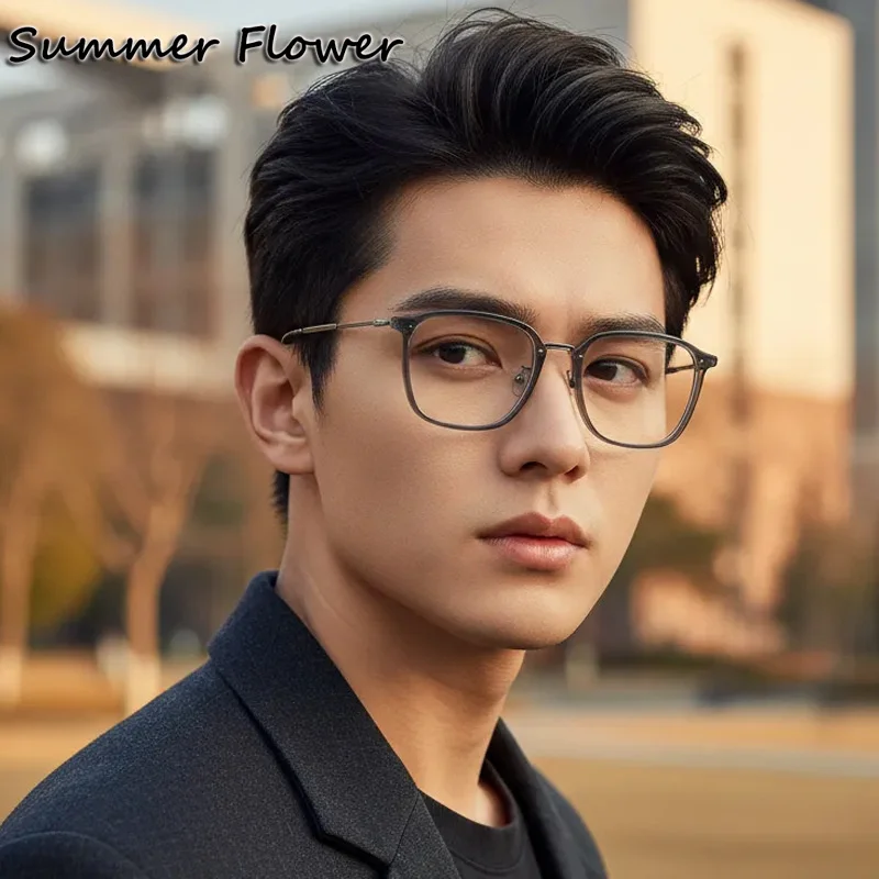 

Men Acetate Titanium Optical Eyewear Women Optics Myopia Spectacle for Prescription Lenses Fashion Design High Quality Frame