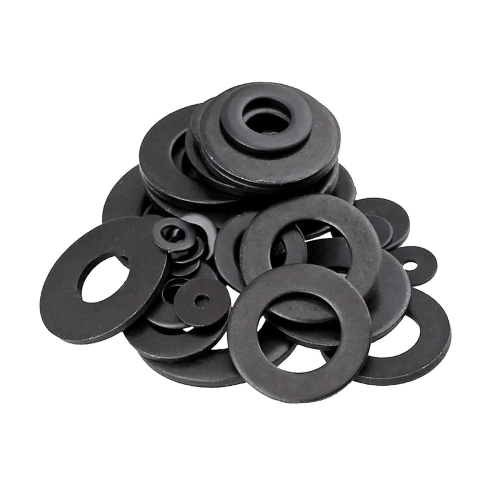 

5/50pcs GB97 M2 M2.5 M3 M4 M5 M6 M8 M10 M12 M14 M16 M20 M22 M24 DIN125 Black Grade 8.8 Carbon Steel Flat Washer Plain Gasket Pad