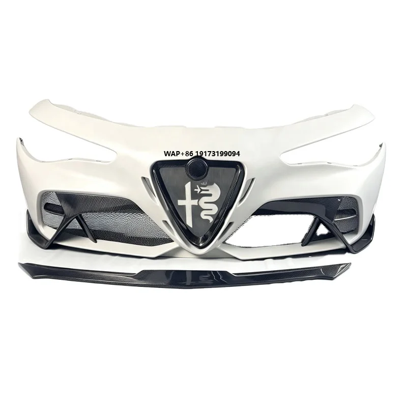 

For Romeo GTA M Version Semi-carbon Front Bumper with the Scorpion logo - Performance Car Modification Kit