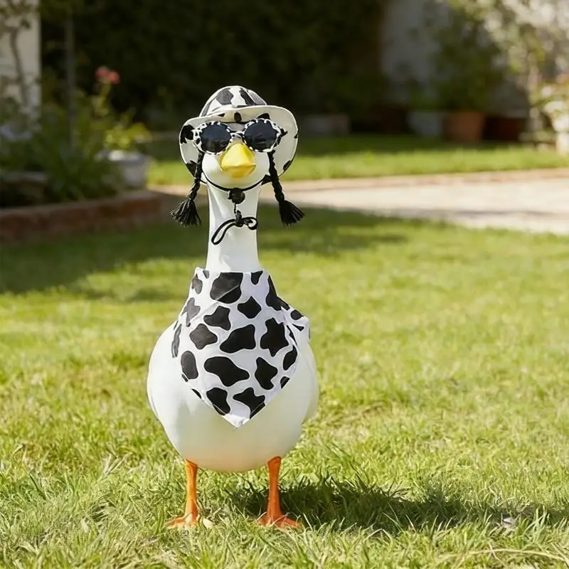 QX2E Whimsical Denims Styles Accessory Pack For Decorative Garden Geese Figure