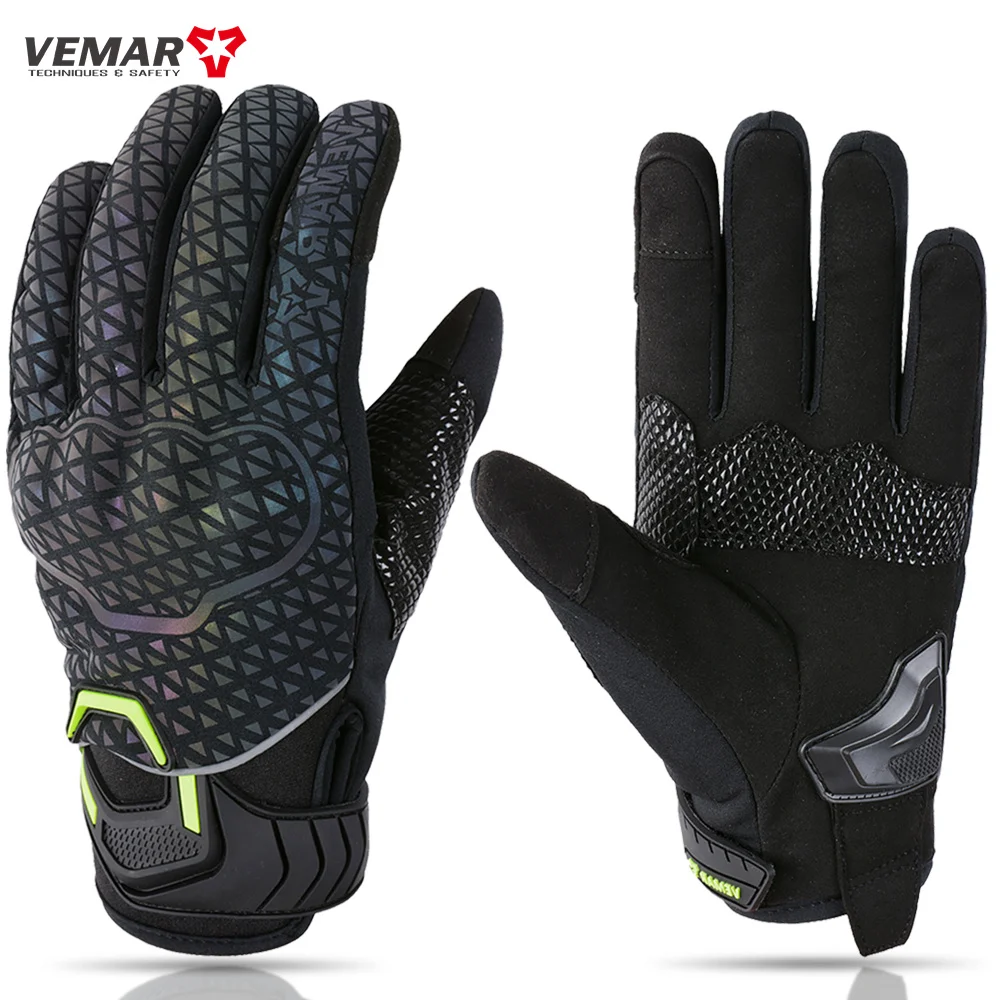 SUOMY Motorcycle Glove Summer Man Breathable Mesh TPU Reflective Motocross Racing Biker Gloves Touch Screen Motorcyclist Gloves