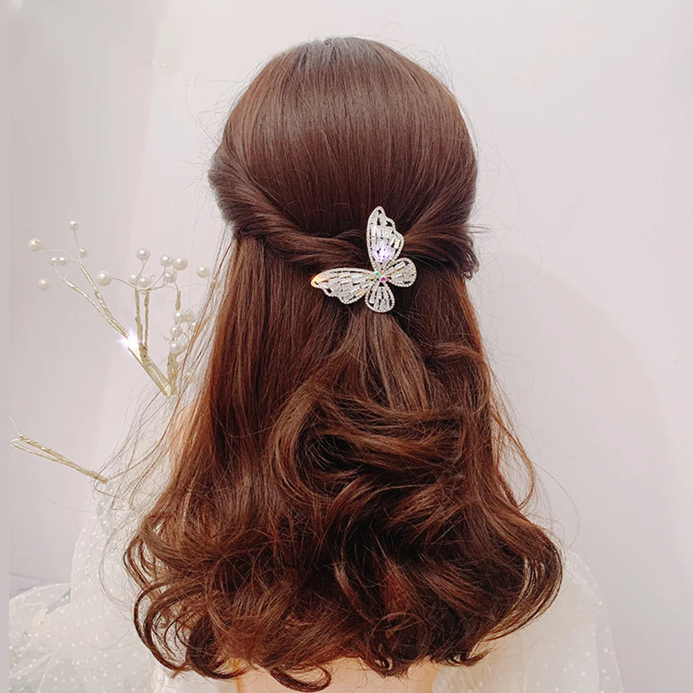

Rhinestone Hair Clips Hairpins Vintage Accessories Women Fashionable Banquet Party Daily Life Gift