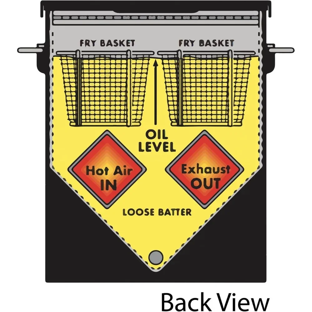 NEW.9-gal مقلاة Bayou المقاومة للصدأ تتميز بعربة من الفولاذ المقاوم للصدأ مع رف جانبي وثلاث سلال شبكية مقياس حرارة 10 رطل لكل بوصة مربعة منظم. منزل