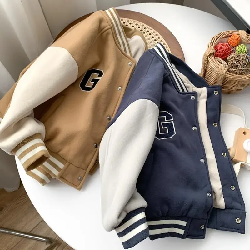 Children's Winter Jacket Baseball Suit Cotton Jacket Bomber Tiny Kids Clothes for Teen Quilted Coats Jackets Girl Boy Winter