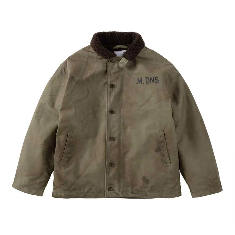 

Куртка флисовая на молнии с отложным воротником Stain Madness, унисекс, японский стиль, высокое качество, повседневная, свободного кроя, зимняя, теплая