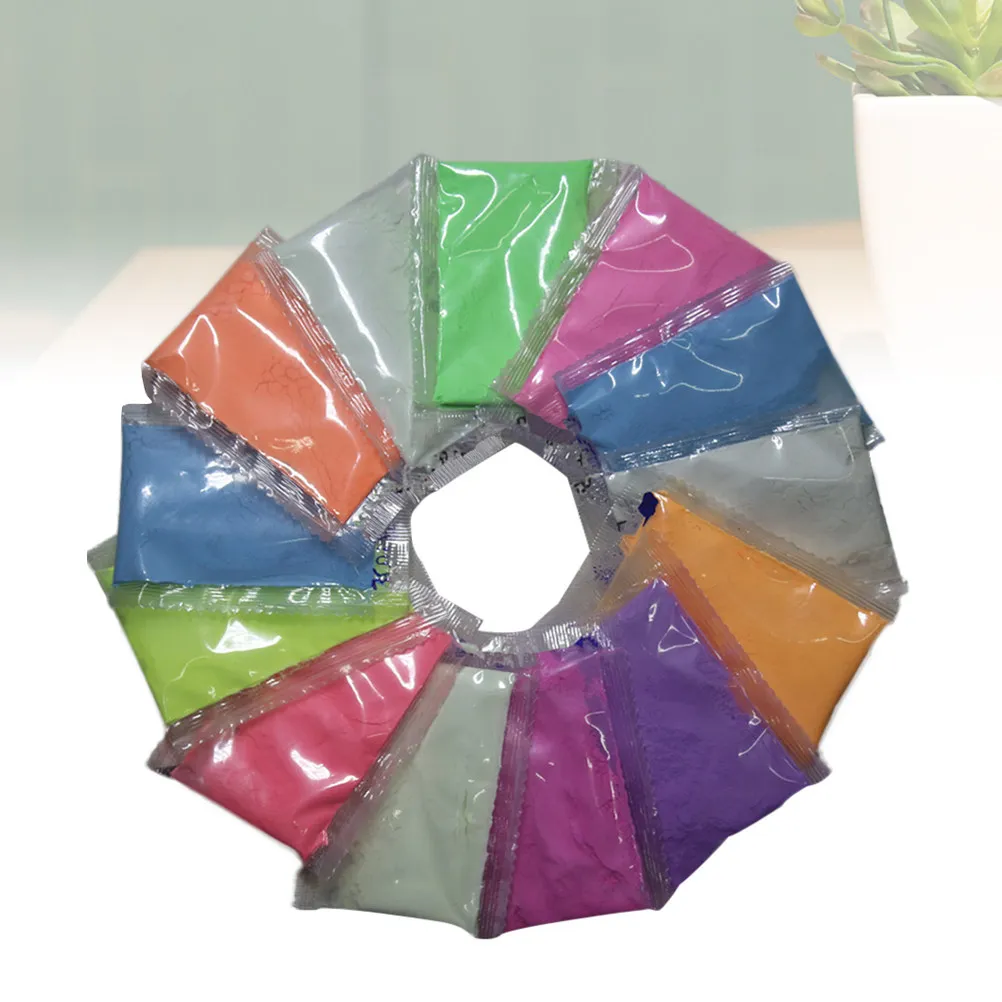 

8Pcs Luminous Nail Art Powder Fluorescent Waterproof Glitter Powder Night Out Decoration Safe Charming