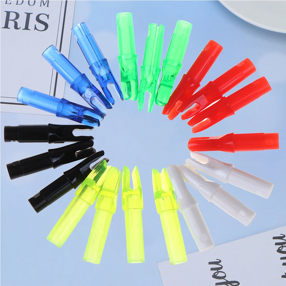 20 قطعة اكسسوارات الذيل السهم المناسب للصيد السهم الذيل الرماية والعتاد الصيد الرماية نوك استبدال أجزاء