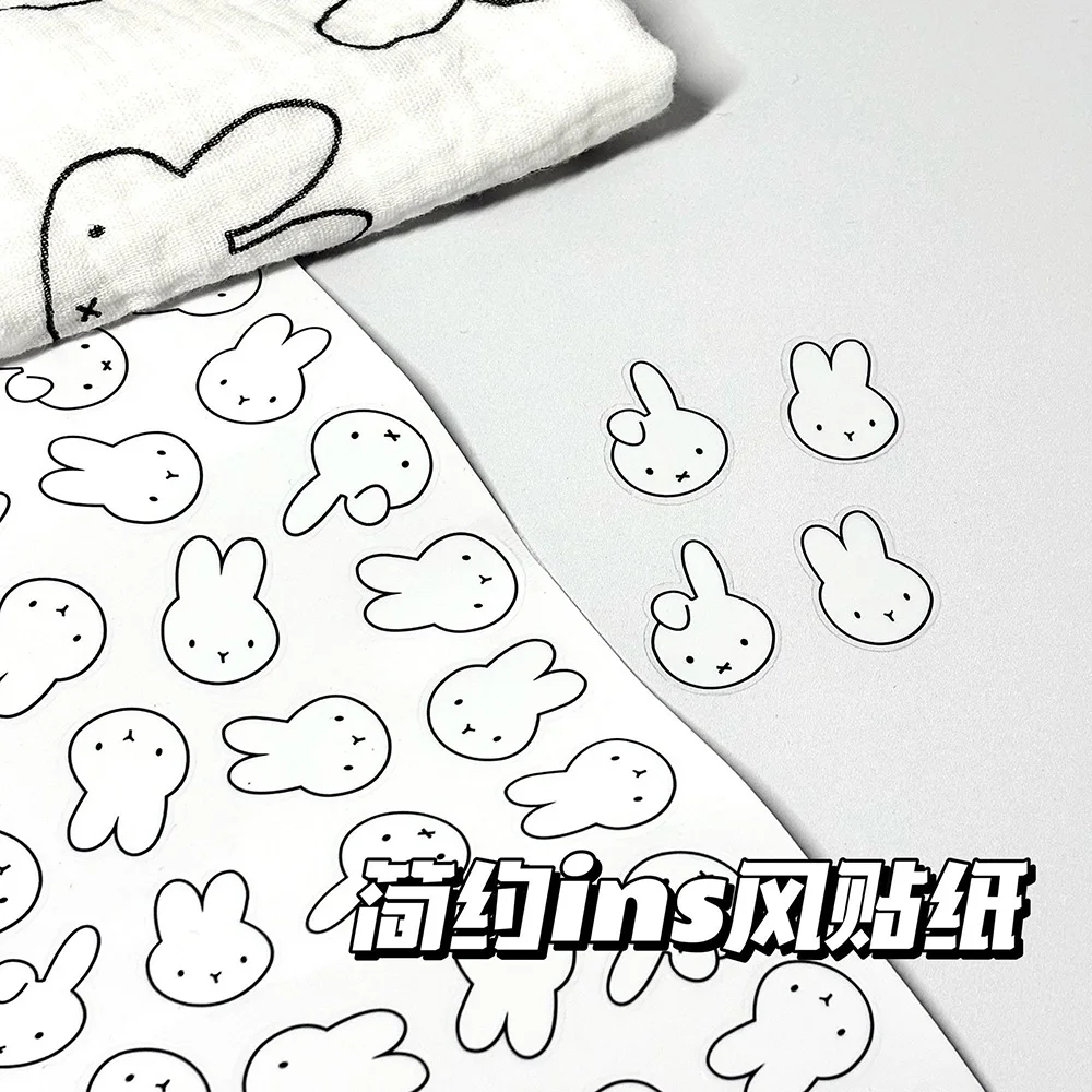 Süße Miffy Kawaii Aufkleber Cartoon DIY wasserdichte dekorative Aufkleber Notebook Computer Handy Shell Weihnachtsgeschenk – Detail 2