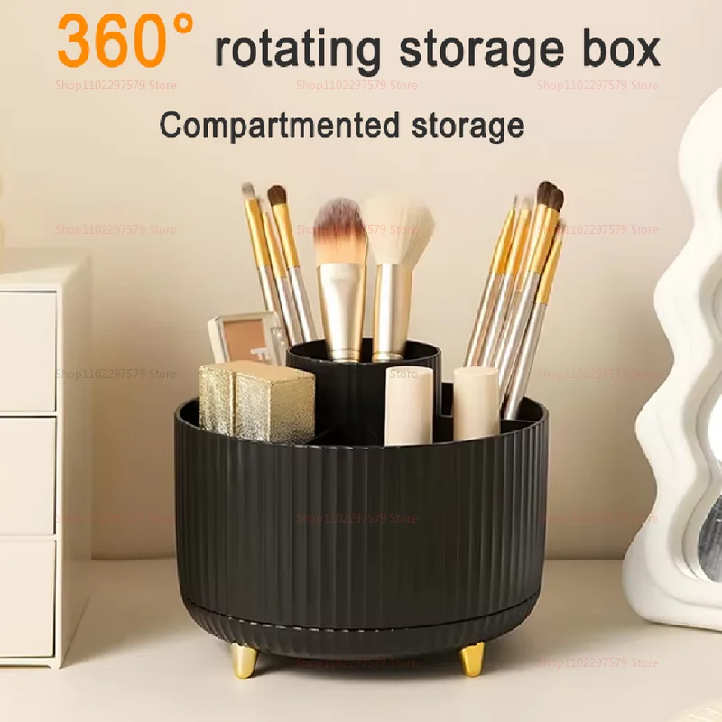360° Rotating Cosmetic Storage Container With 5 Compartments