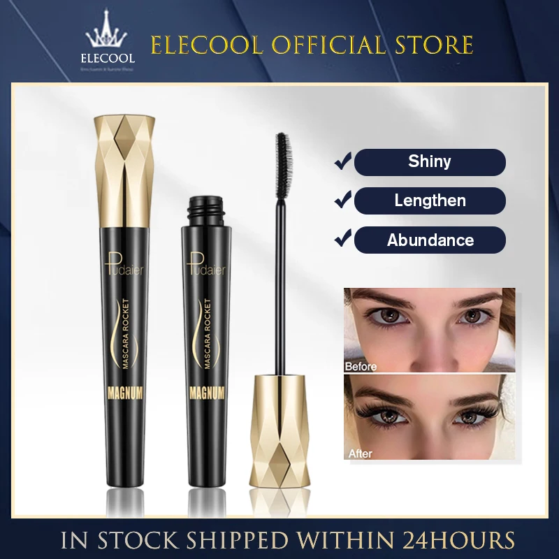 Black Mascara Eyelash Extension Makeup, 4D Smudge-Proof Curling, Custo-benefício, Alongamento, Volumising, Grosso, à prova d'água