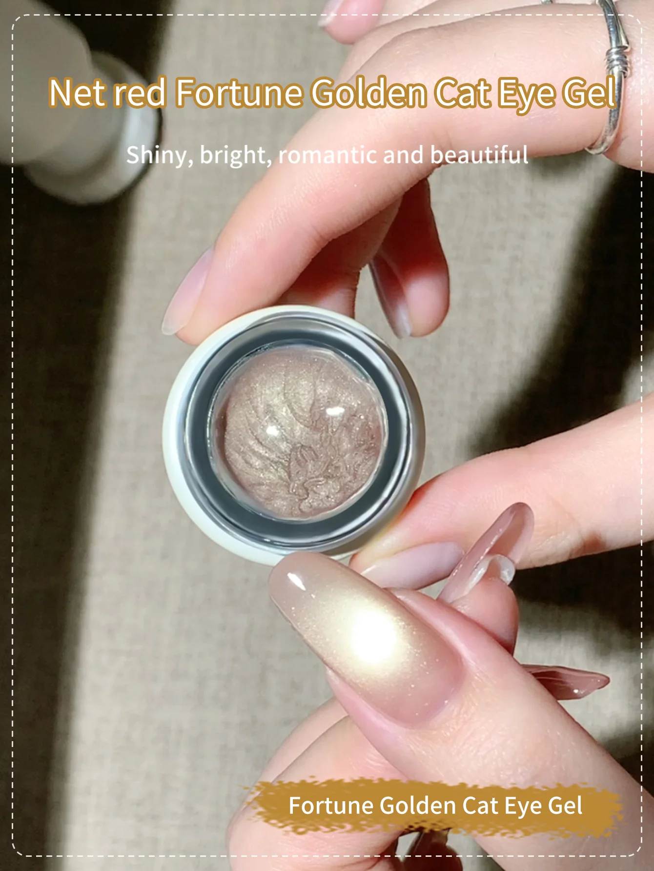 Esmalte de uñas de Gel magnético Gold Cat, 8g, brillo de vidrio, translúcido, transparente, cristal brillante, esmalte de Gel magnético, regalo artístico para uñas DIY