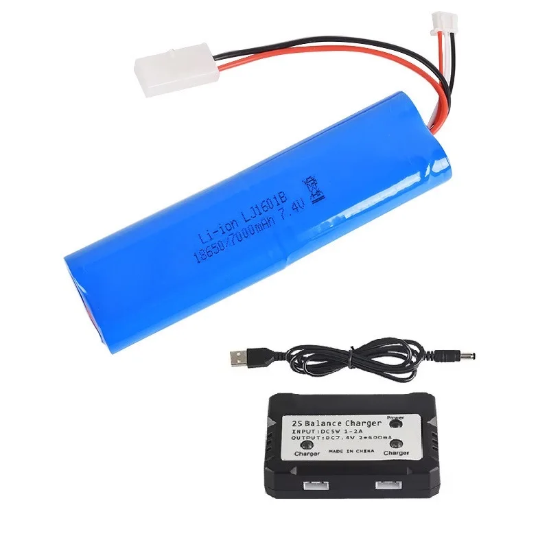 7.4v 7000mAh แบตเตอรี่ Li-Ion 18650 XT60 ปลั๊ก L6.2 ปลั๊ก Tamiya สําหรับ Henglong RC ถัง 1/16 อะไหล่ 3818、3819、3889、3899A、3918、3909