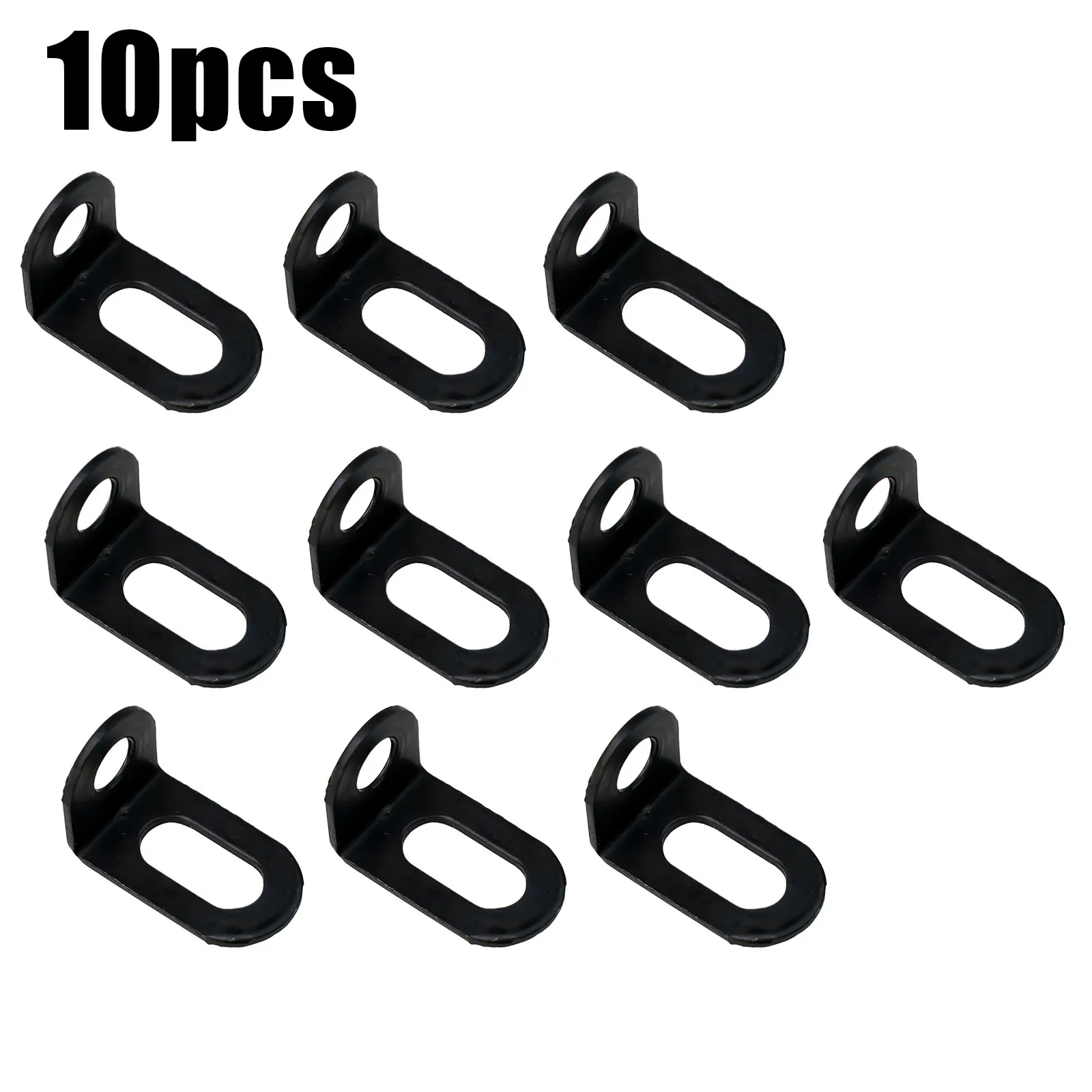 Enhance Furniture Stability with 10pcs Black Stainless Steel Corner Brackets L Shape Bracket for DIY Projects Enhance