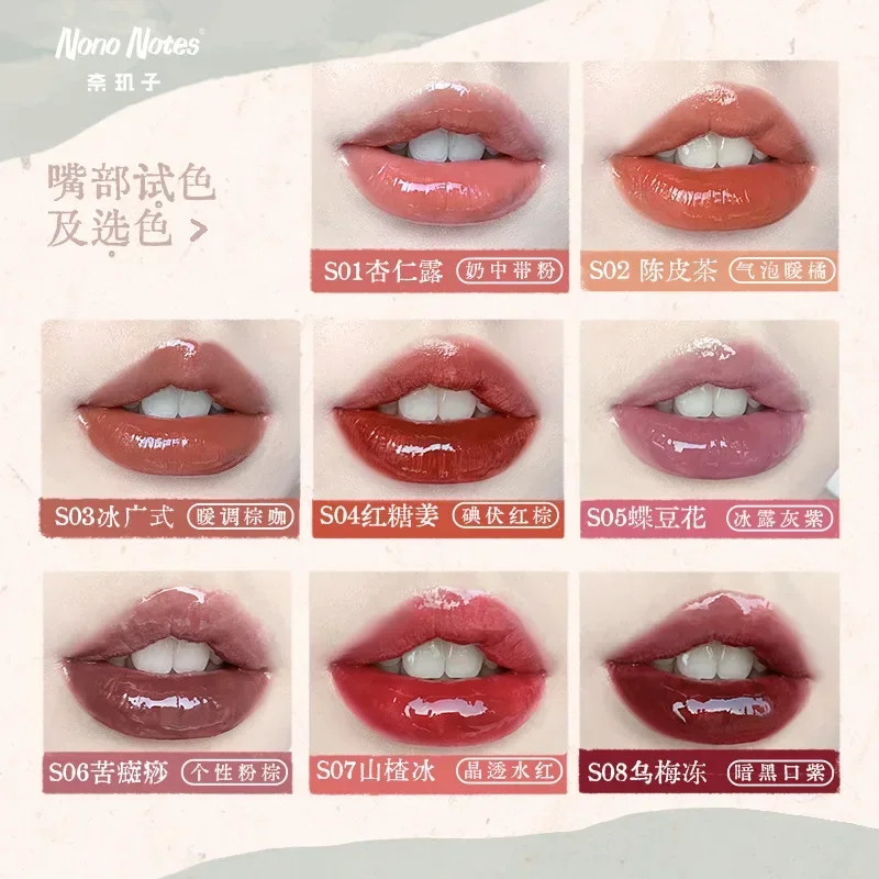 Nono Notes Lipsticks Moisturizing Glitter Lip Gloss Long Lasting Mirror Lip Glaze Korean Makeup Rare Beauty Lip Balm Cosmetics