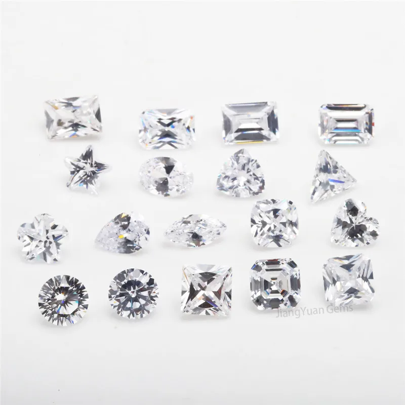 2022 5A تشيكوسلوفاكيا الأبيض مكعب زيركويا حجر 18 شكل مختلف المجوهرات لتقوم بها بنفسك مجموعة المواد