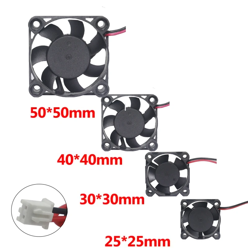 25/30/40/50mm RC Fan 5-24V DC Heat Sink High Wind Rapid Cooling Max 16380RPM 30/60/120/150A ESC 36/42mm 3650 Motor Car Parts