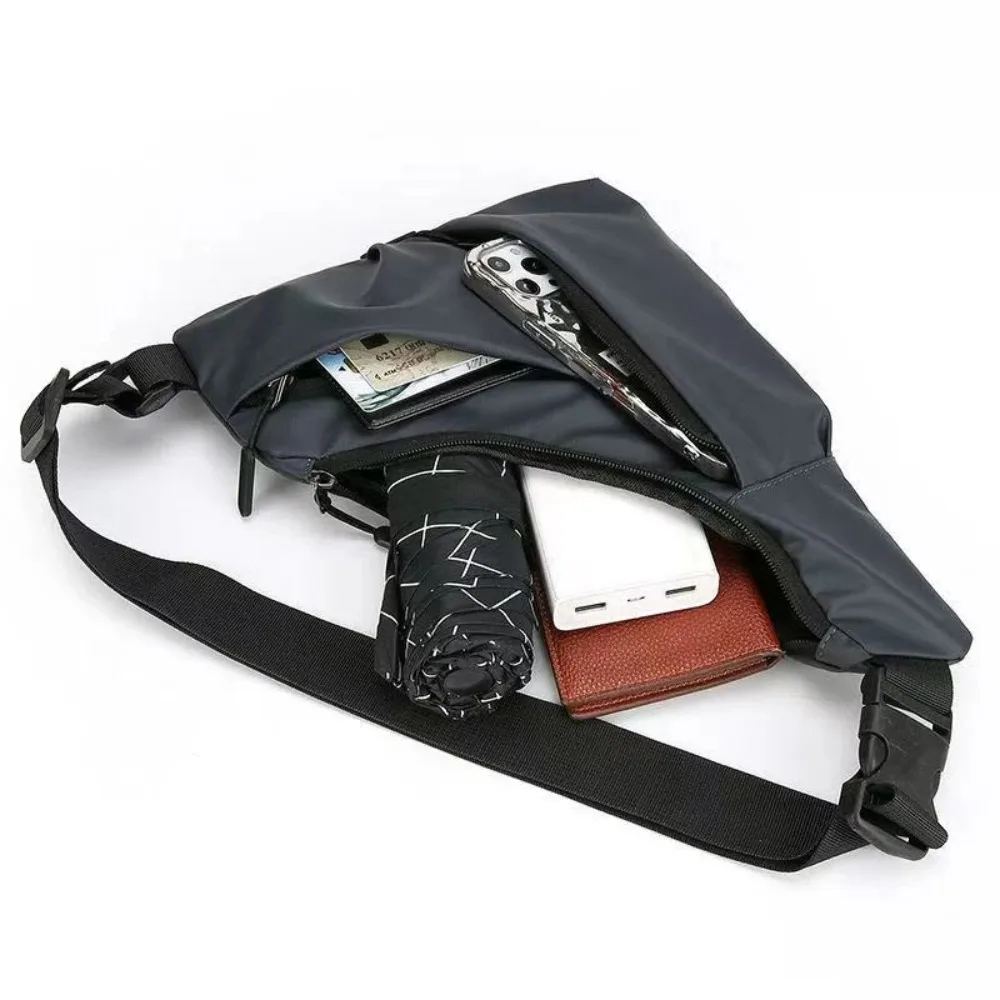 Herren Anti-Diebstahl Dreieckige Umhängetasche mit Verstellbarem Gurt Lässige Brusttasche für Outdoor, Pendeln und Reisen