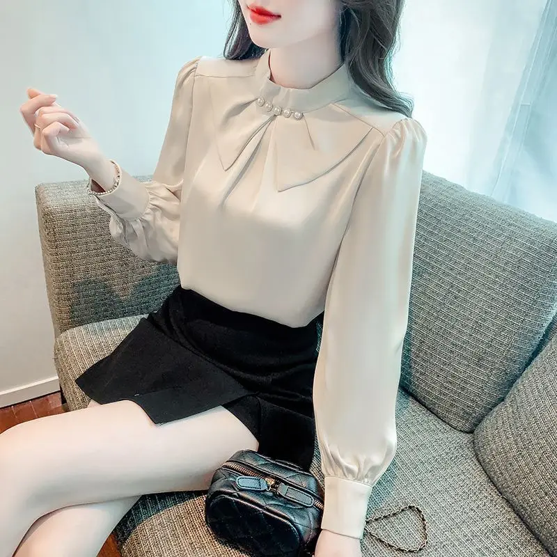 

2025 New Chiffon Shirt Spring Fashion Beautiful Long-sleeved Shirt Women