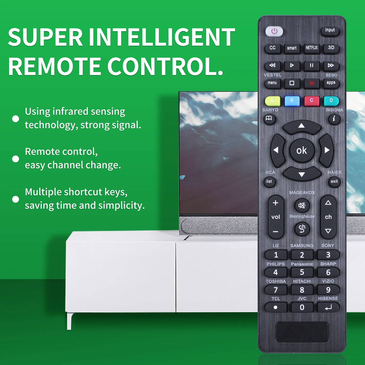 RC-G006 Universal Smart TV Remote Control Suitable for Samsung SONY LG TVs and for Other More Brands of TVs