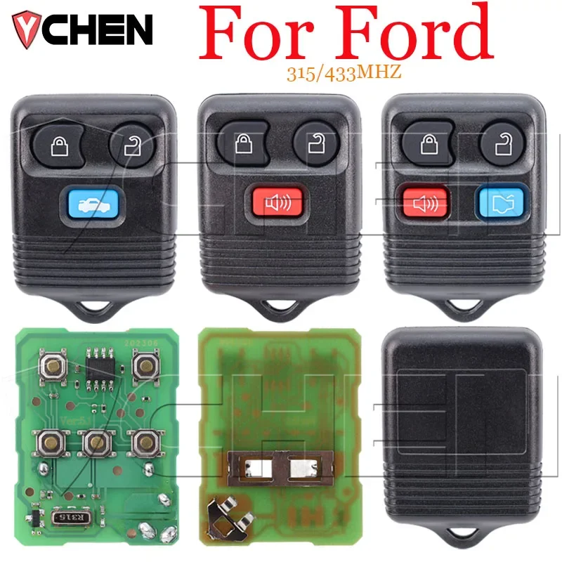 For Ford Escape Explorer 2002 Keyless Entry Remote Control Clicker Transmitter CWTWB1U331 Car Smart Key 315/433MHZ 3/4 Buttons