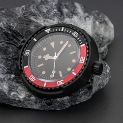 Black Case Tuna Canned 30ATM Waterproof Diver Watch for Men NH35 NH36 Movement Fashion Bezel Automatic Mechanical Watches Cases