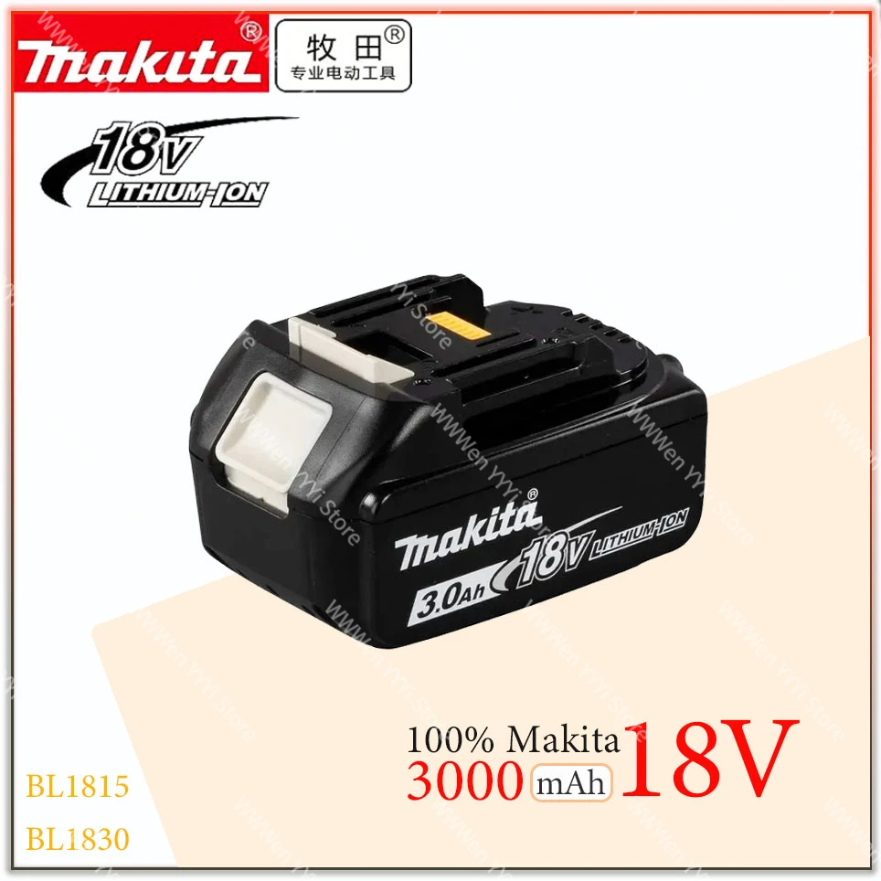 

makita original 3000mAh 18V BL1830 lithium-ion rechargeable power tool 18V replacement battery BL1850 BL1860B BL1840 BL1860