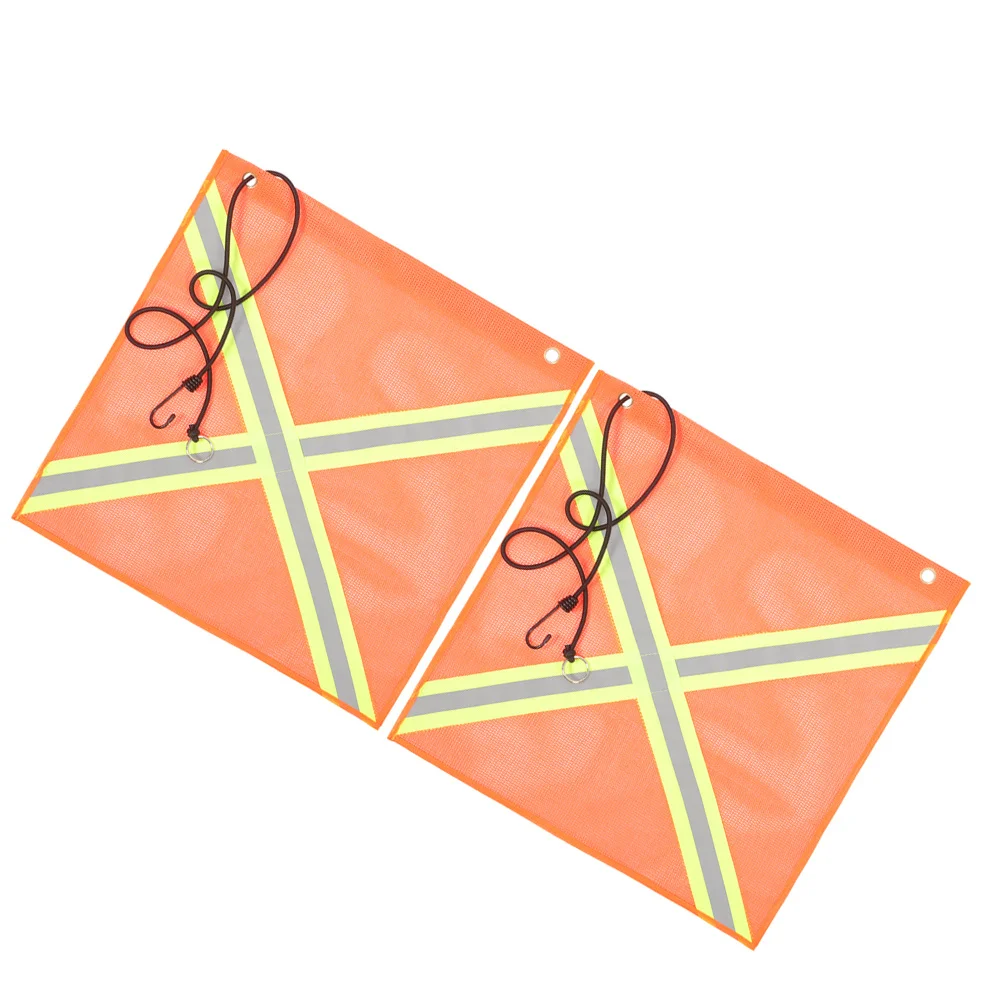 

2Pcs Reflective Warning Flags Safety Kit for Garage Vehicles Easy Installation Offroad Construction Night Emergency Signals