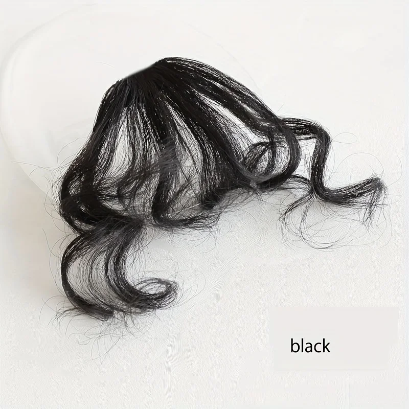 Synthetische lockige Haar-Pony-Clip-in-Haarverlängerung, Wolle, Locken, gefälschter Pony, Clip, lockig, vorne, Fransen-Haarverlängerung für Frauen – Detail 6