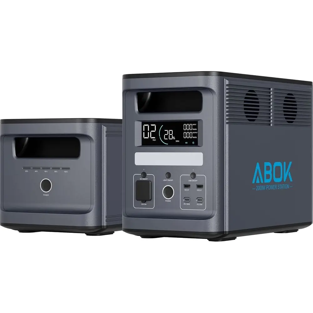 

3072Wh (1536Wh x 2) Ark2000 Portable Power Station with Extra Battery LiePO4, Expandable to 4.6kWh, 2.5 Hrs 0-100%, UPS, App, 20