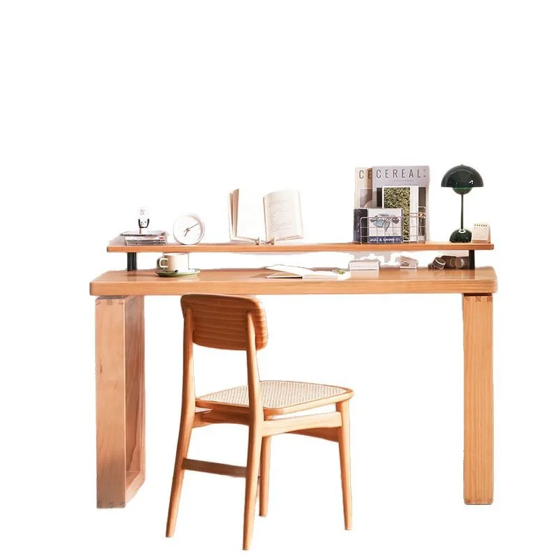 Factory Direct 2026 Japanese desk desktop computer desk solid wood household simple bedroom writing calligraphy desk Nordic work