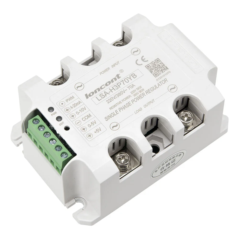 

LSA-H3P70YB Однофазный AC 70A 220 В/380 В твердотельный регулятор напряжения/модуль регулятора мощности