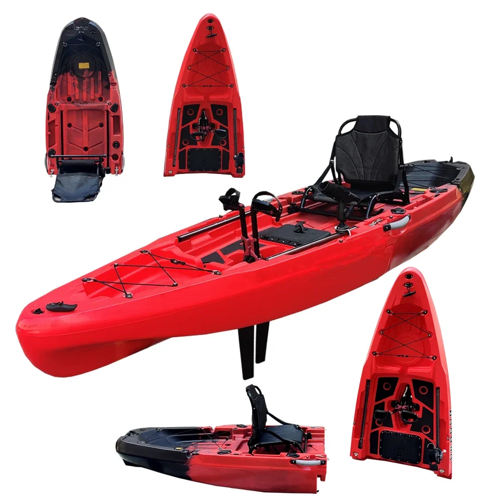 

2024 Big Capacity 11ft Modular 2-Section Flap Pedal Canoe/Kayak Fishing With Kayak Motor