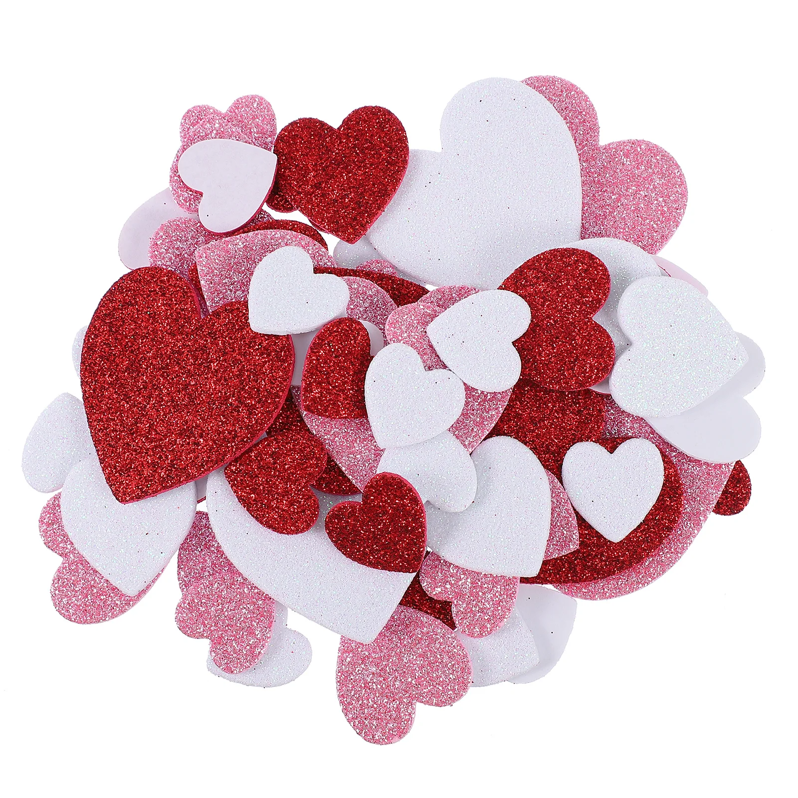 

300 Pcs Love Stickers Decorative EVA Heart Adhesive DIY Pasted Heart-shaped Home Crafts