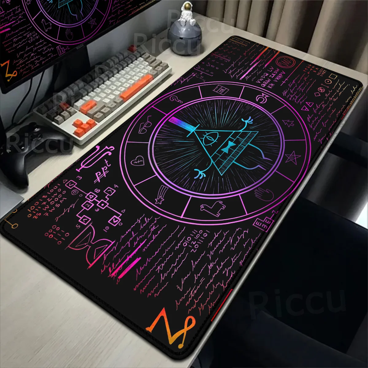 400x900mm protetor de mesa bill cipher borracha mousepad empresa almofada de mesa antiderrapante tapete anime teclado almofada gravidade queda mouse pad