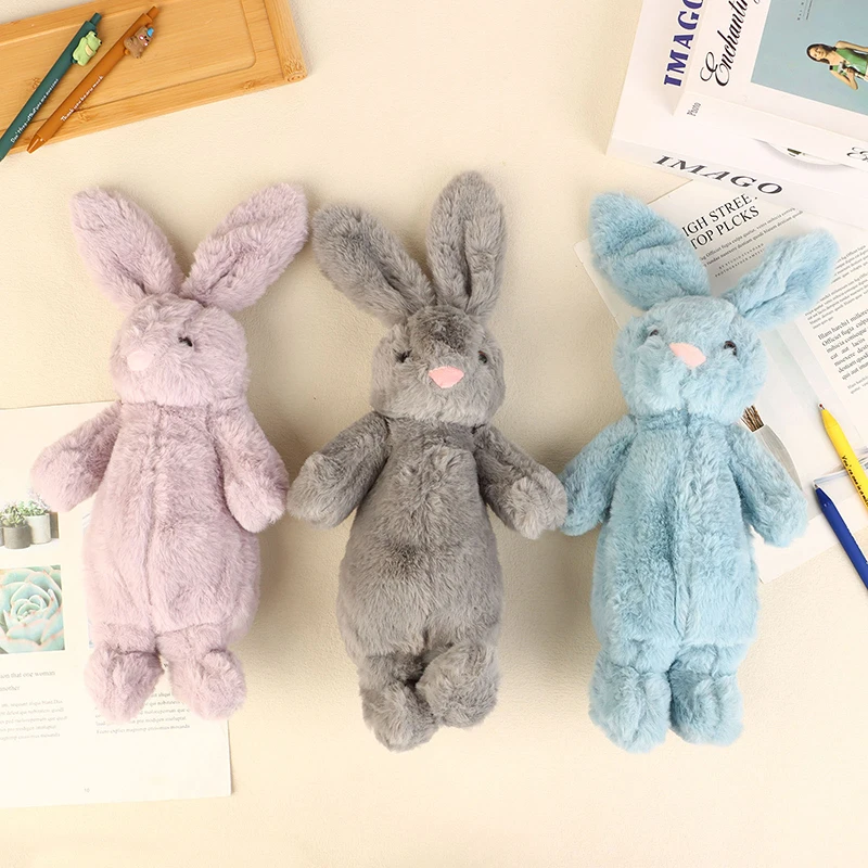 

1 шт., плюшевая игрушка, сумка для канцелярских принадлежностей, косметичка, милый плюшевый пенал в форме кролика, сумка для хранения, школьные принадлежности