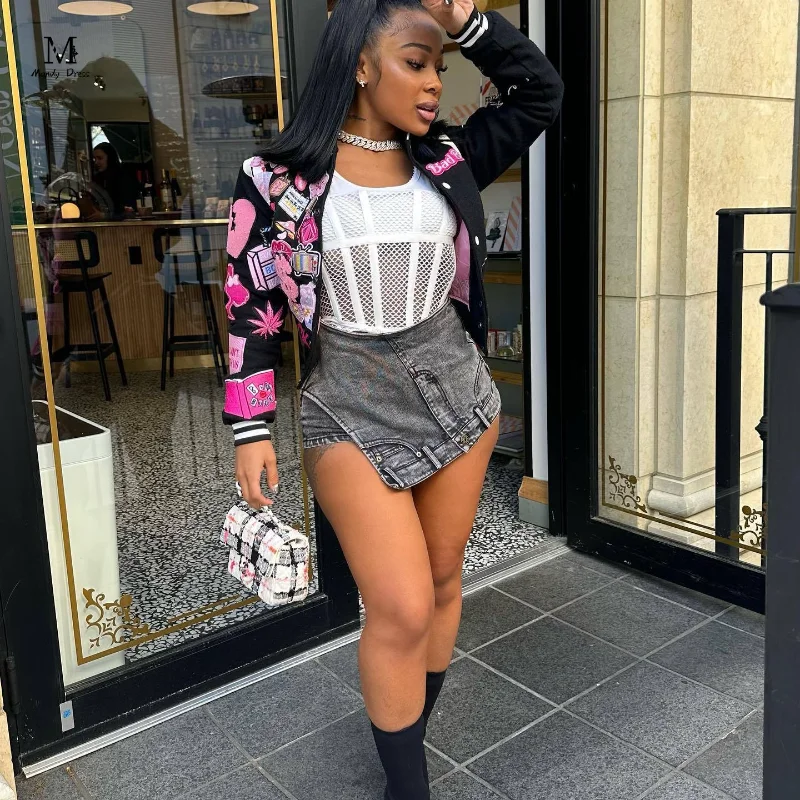 

Fashion Irregular Women Denim Shorts Y2K Clothes Skinny Stretchy Jeans Streetwear Mid Waist 2023 Sexy Hot Girl Short Pants