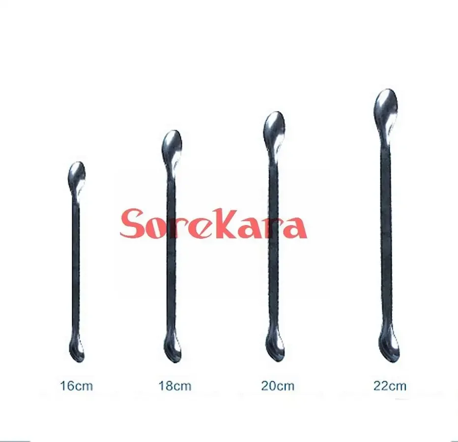 Length 16/18/20/22cm Stainless Steel Medicinal Spoon Ladle Double-ended  Experiment Pharmacy