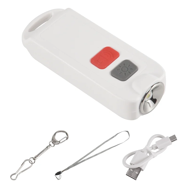 B03B-alarma personal, alarma de seguridad para mujeres con luz LED SOS, sirena de 130DB, dispositivo de sonido de llavero impermeable para niños mayores
