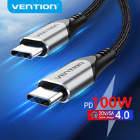 Vention USB Type C to USB C Cable USB C PD 100W Fast Charger for Samsung S20 Macbook iPad Quick Charge 4.0 USB C Charge Cord