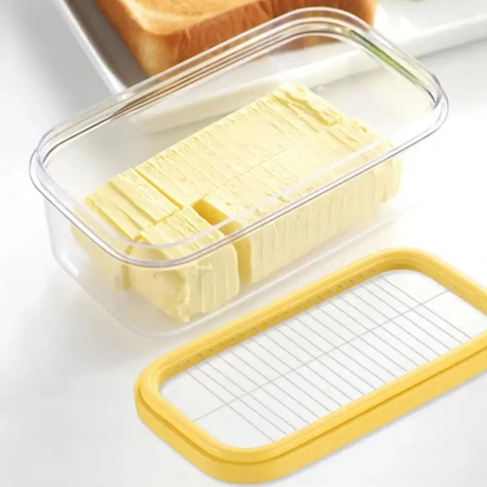 Butter Cutting Box Butter Cutter Refrigerator Crisper Container Storage Seal With Lid Butter Splitting Box Storage Box