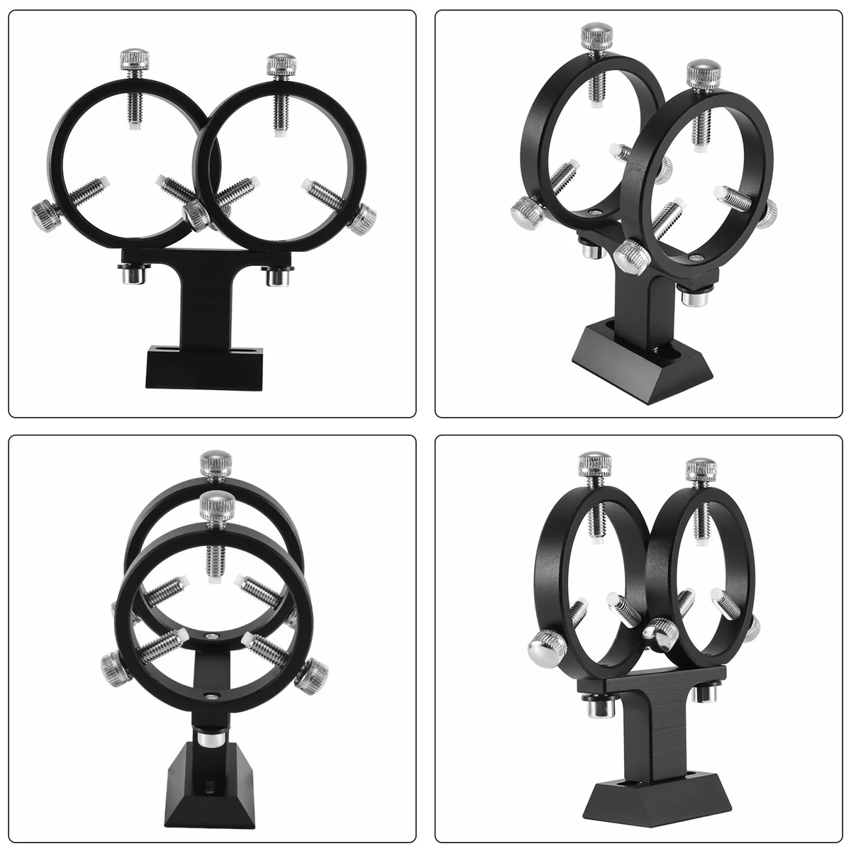 Adjustable Pointer Finderscope Bracket 6-Point Guidescope Rings Mount Astronomical Telescope,50mm(18mm-49mm)