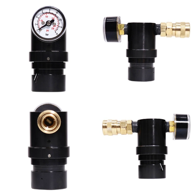 HPA Low Pressure Regulator G1/2-14 Thread Regulator Output Pressure 230 Psi With Coupler Gauge